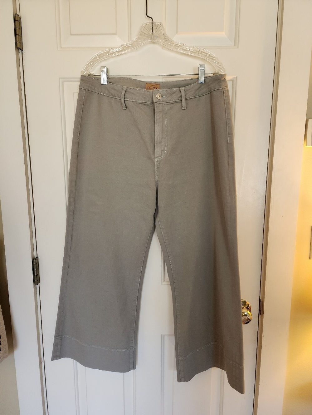 Driftwood Charlee Cropped Wide Leg Pants Size 32 Sage Green High Rise Casual